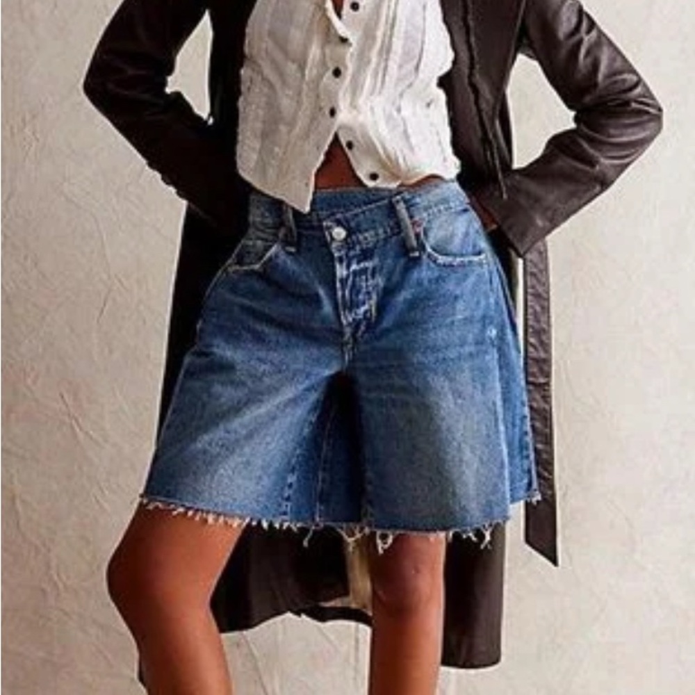 We The Free / Free People Women's Boomerang Long Shorts, NWT